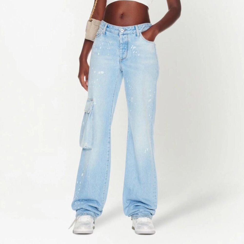 Off-White Painted Toybox Extralong Cargo Jeans